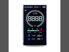 Pantalla LCD de tipo VA de 5V Negro de 4 dígitos de siete segmentos 37PIN para detector de CO2
