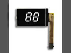Panel de pantalla LCD de tipo VA negro, pantalla LCD de 2 dígitos, 8PIN FPC, conecta fuente de alimentación 5V