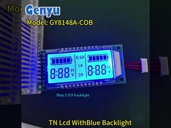 Modulos LCD de segmento TN 6 dígitos Pantalla LCD luz de fondo azul