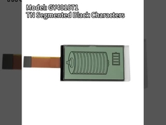 18PIN FPC Conectar pantalla LCD personalizada TN Segmentado caracteres negros