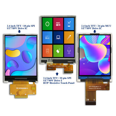 Pantalla TFT LCD de 2.4 pulgadas con resolución de 240x320 e interfaz SPI para electrodomésticos