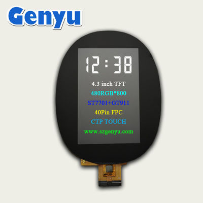 Un buen precio. 4.3 pulgadas TFT pantalla táctil LCD capacitiva pantalla táctil 480x800 puntos Interfaz RGB de 40 pines en línea