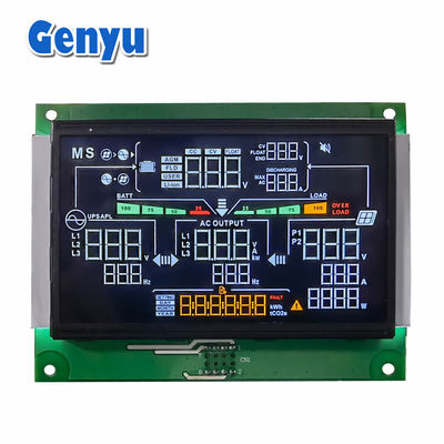 Un buen precio. Display LCD de segmento personalizado de 4,3 pulgadas VA pantalla negra luz de fondo blanca 5,0V en línea