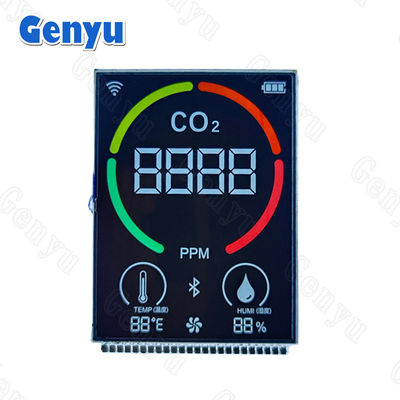 Un buen precio. 2.5 pulgadas de pantalla LCD VA 4 dígitos 7 segmentos de pantalla 24PIN para detector de dióxido de carbono en línea