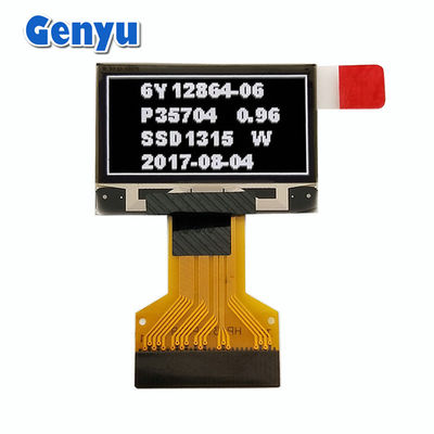 Un buen precio. Gráficos en blanco Pantalla OLED de 0,96 pulgadas 128 * 64 puntos 0.5mm Conector FPC de 30 pines en línea