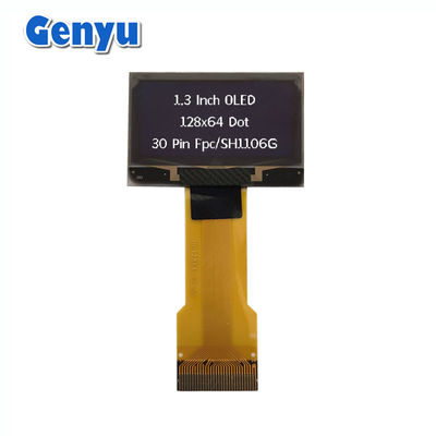 Un buen precio. Display OLED de caracteres blancos de 1.3 pulgadas 128x64 puntos SH1106 30PIN Conector FPC en línea