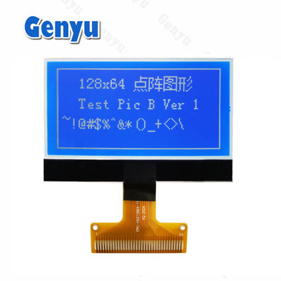 Un buen precio. 2.15 pulgadas 128x64 Pantalla LCD gráfica STN Blanco En Azul 34PIN Soldadura FPC en línea