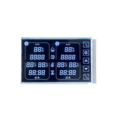 Un buen precio. Tamaño personalizado 3.3V VA Toque de pantalla LCD Segmento de pantalla Dígitos blancos 78PIN en línea