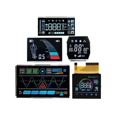 Un buen precio. Custom LCD Display Module 8 Digit 7 Segment Display with Black Background LCD Size TN VA Black Monochrome LCD Screen en línea