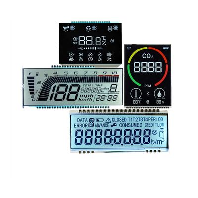 Un buen precio. PIN Connector Customized Monochrome Lcd Screen Digital Speedometer Meter Lcd TN HTN FSTN Positive Segment Display en línea