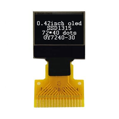 Un buen precio. Pantalla micro OLED de 0,42 pulgadas 72x40 Matriz de puntos con interfaz I2C / SPI para Arduino y dispositivos inteligentes en línea