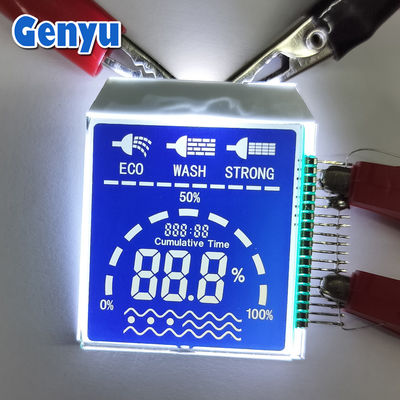 Un buen precio. Tamaño personalizado Segmento de pantalla LCD HTN PIN azul Conecta con luz de fondo blanca en línea