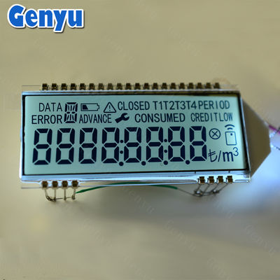 Un buen precio. Luz de fondo blanca Pantalla LCD personalizada HTN Segmentada 28PIN Pantalla LCD del medidor de energía en línea
