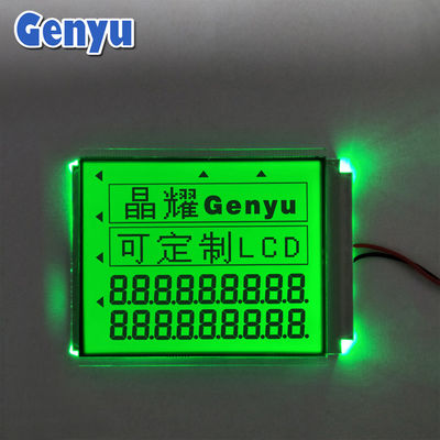 Un buen precio. 8.0V Panel LCD personalizado STN Dígitos negros luz de fondo verde para balanzas electrónicas en línea