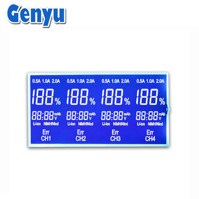 Un buen precio. Pantalla LCD azul de 7 segmentos de pantalla LCD negativa para cargador en línea