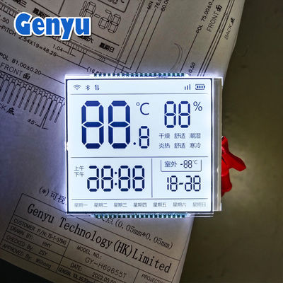 Un buen precio. Pantalla LCD personalizada cuadrada HTN con luz de fondo blanca Pantalla LCD termostática en línea