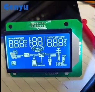 Un buen precio. Pantalla LCD de segmento personalizado HTN Azul Negativo caracteres blancos 12 O'Clock Visión en línea