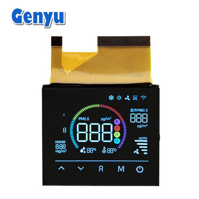 Un buen precio. 4.5V VA pantalla LCD de color Negro Panel de segmento 72PIN FPC Conectar para purificador de aire en línea
