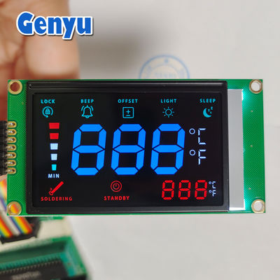 Un buen precio. Display LCD VA personalizado con dígitos azules y 7 segmentos de pantalla COB+Zebra 4.5V en línea