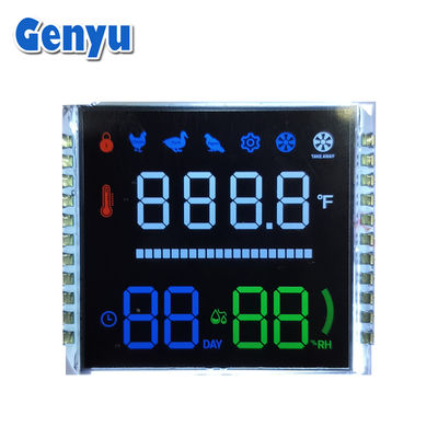 Un buen precio. Dígitos de color 7 segmentos de pantalla LCD VA 22PIN luz de fondo blanca para incubadora de huevos en línea