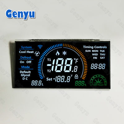 Un buen precio. 3.3V VA Panel de pantalla LCD Negro pantalla de segmento LCD 46PIN luz de fondo blanca en línea