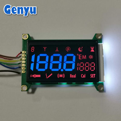 Un buen precio. Segmentos azules módulo LCD VA negro 5V pantalla LCD luz de fondo blanca con PCB en línea