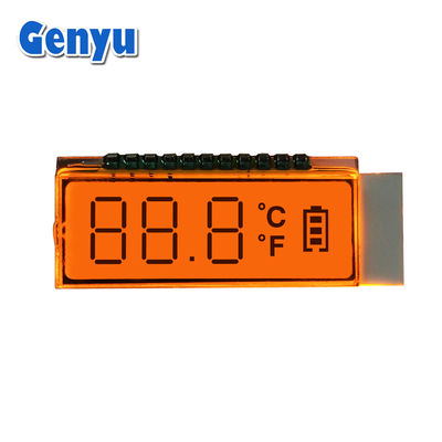 Un buen precio. Segmento TN pantalla LCD personalizada 2 colores luz de fondo LED para el arma de temperatura en línea