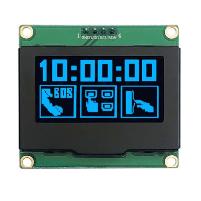 Un buen precio. SSD1309 Pantalla OLED de 1,54 pulgadas Placa de PCB más grande azul 128x64 I2C Pantalla OLED en línea