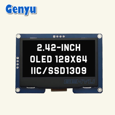Un buen precio. Display OLED monocromático de 2,42 pulgadas con resolución de 128x64 SSD1309 Interfaz I2C en línea