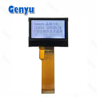 0.96 pulgadas 128x64 Monocromo FSTN pantalla LCD de 15 pines luz de fondo blanca Interfaz SPI