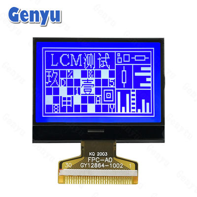 1.9 pulgadas STN Azul 128x64 pantalla LCD 30PIN FPC 8 bits paralelo para el dispensador de agua