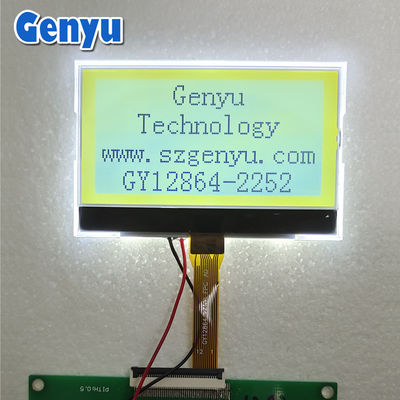 2Display LCD gráfico de.48 pulgadas 128x64 píxeles STN amarillo-verde con luz de fondo blanca