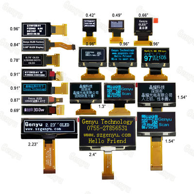 Un buen precio. 128X64 OLED Customized Fpc Spi i2c Micro Monochrome 0.91 0.96 Oled Display Small Lcd Screen Module Panel Mini 128X32 0.96 en línea