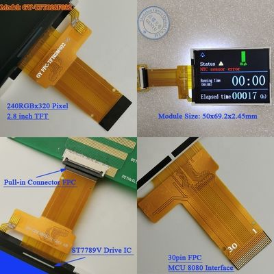 Un buen precio. Pantalla LCD IPS TFT de 2.4 pulgadas para dispositivos médicos con certificación ISO9001 y ángulo de visión libre en línea